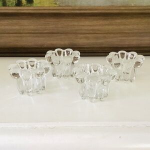 2 Sets Vintage Crystal Candle Holders Robert Alan Candle Company Original Boxes